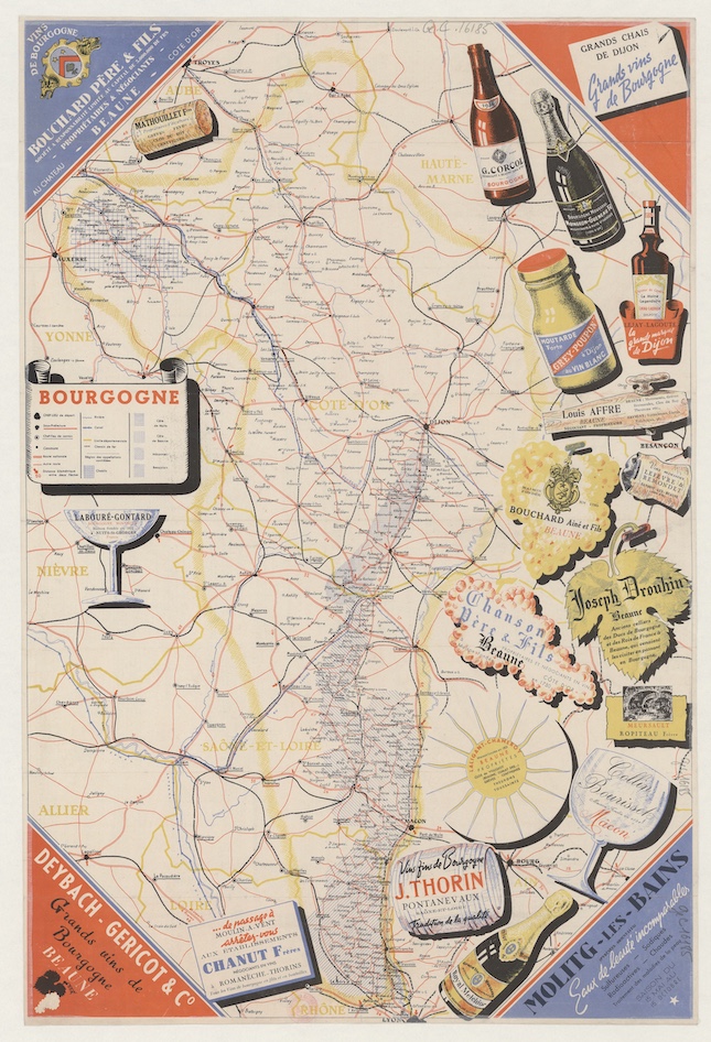 Map of Bourgogne Vineyard