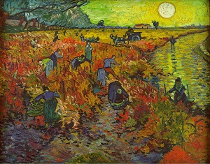 La Vigne rouge, Red Vineyard at Arles (Montmajour) Vincent van Gogh 1888 Pushkin_Museum