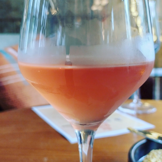 A glass of rosé